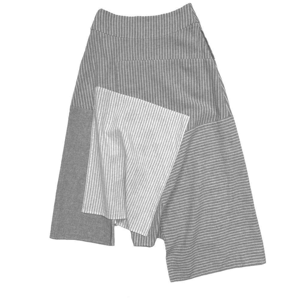 2018 J.W. Anderson x Uniqlo Women Linen Cotton Long Flare Skirt - Grey - Size 2 - Picture 2 of 6